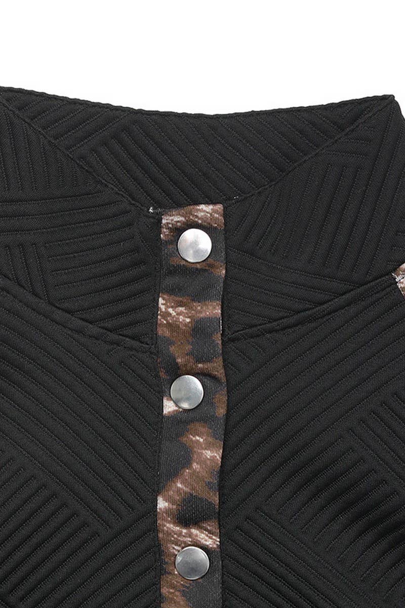 CWTBLL4032_STAND COLLAR ZIPPER LEOPARD PRINT SWEATSHIRT