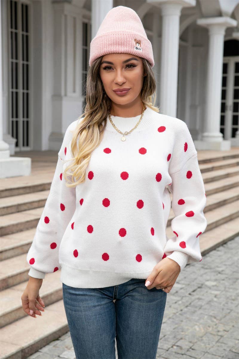 CWOSWL1663_Crew Neck Long Sleeve Pullover Sweater