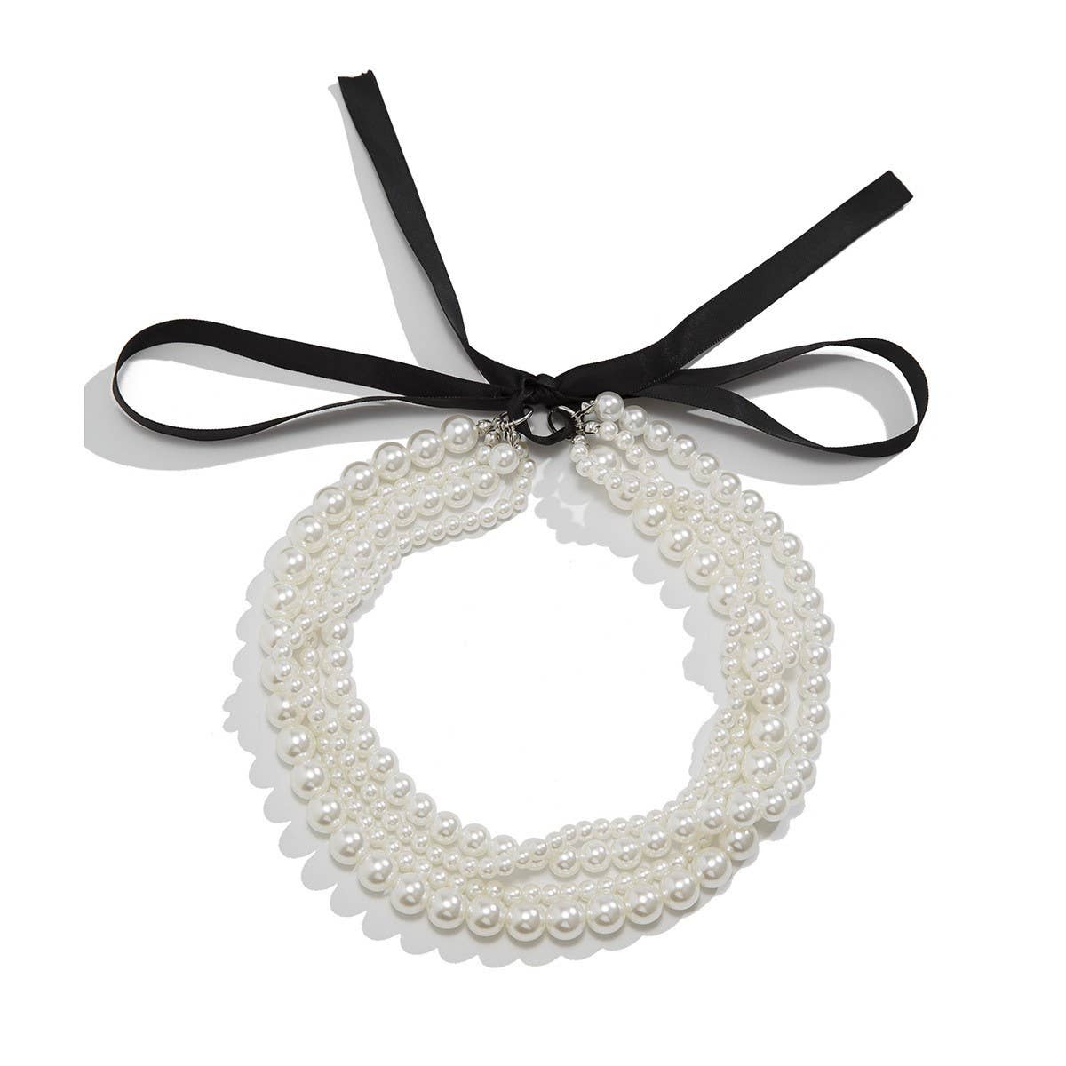 NEW FASHION BOW BEADED CLAVICLE NECKLACE