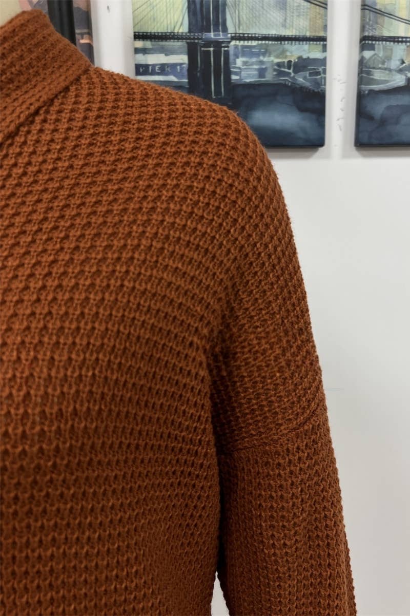 CWOCAL373 Casual Open Front Long Cardigan Sweater