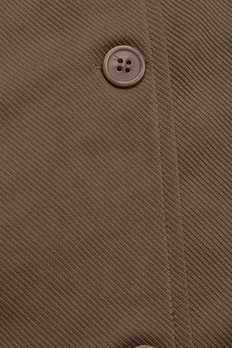 CWOCO1167_LAPEL SHORT BUTTON-DOWN CONTRAST JACKET