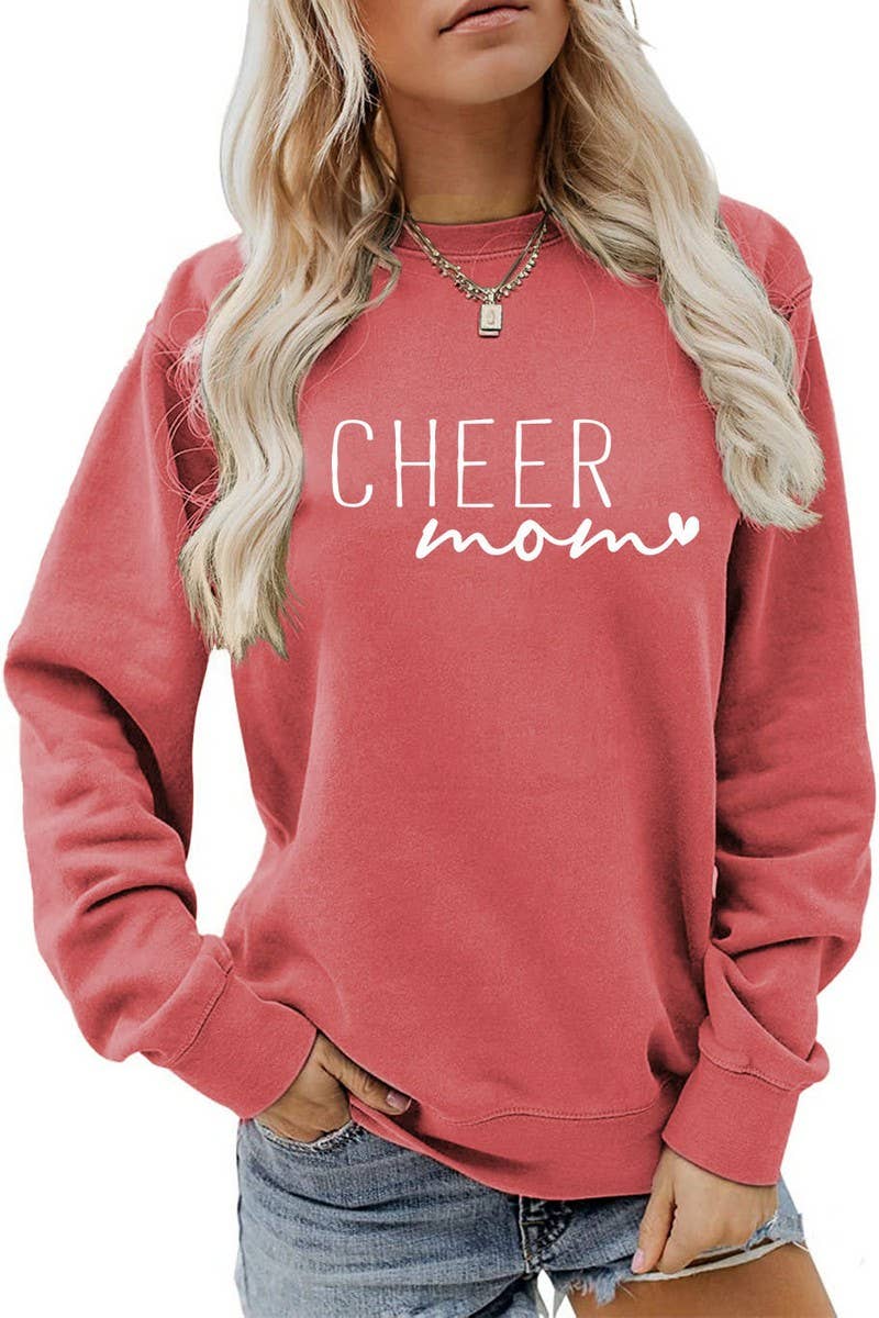CWTSTL0492_WOMEN LETTER PRINT LONG SLEEVE CASUAL SWEATSHIRT