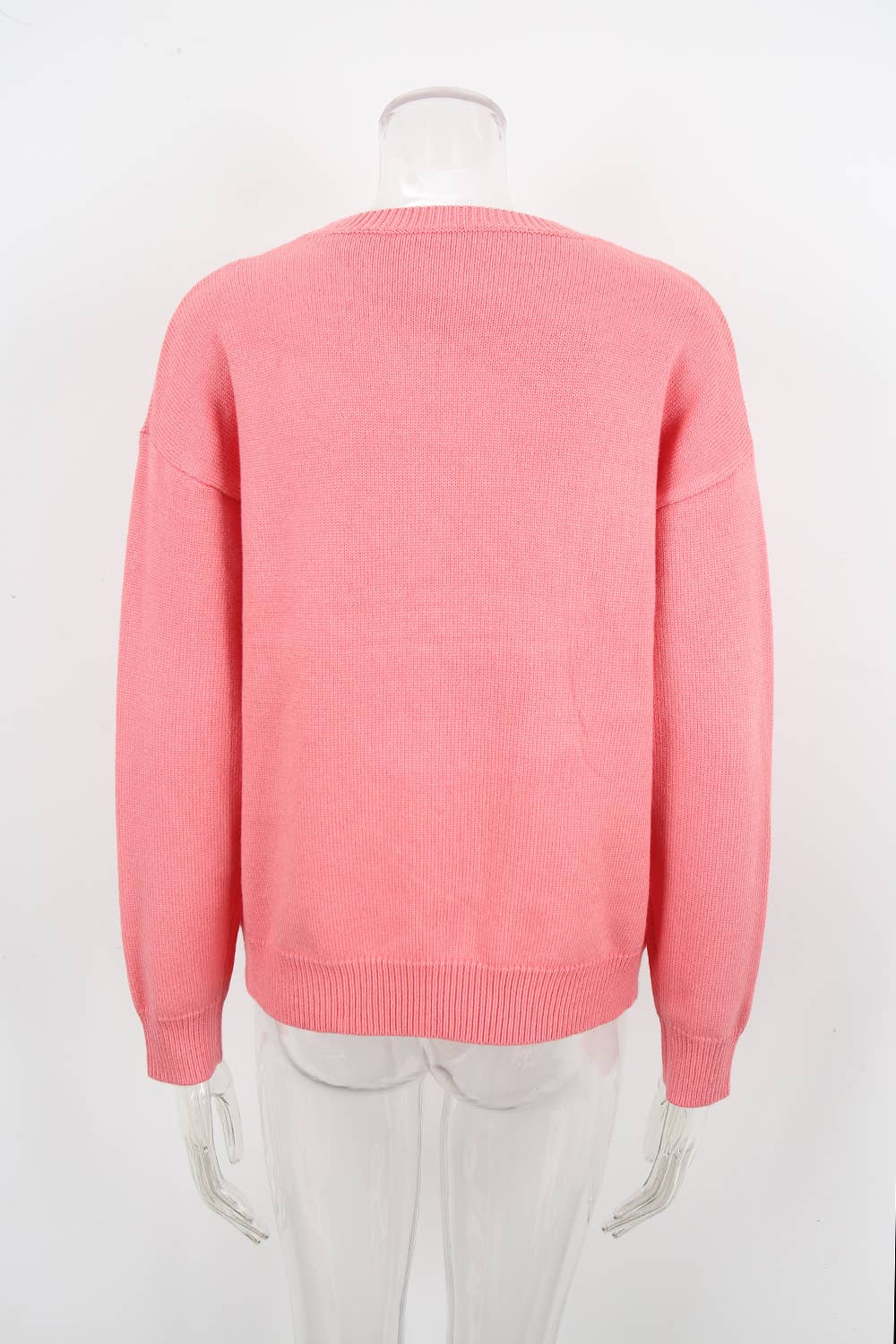 Bow-shaped heart Valentine's Day knitted sweater