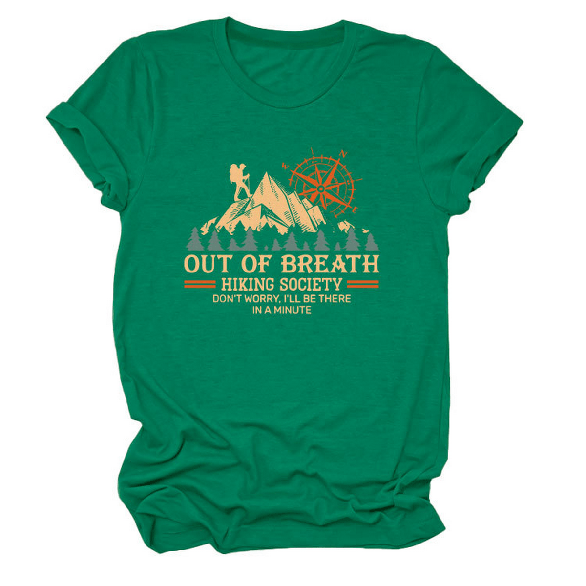 Comfy Crew Neck Tee – Hiking Quote for Women_CWTTS1523