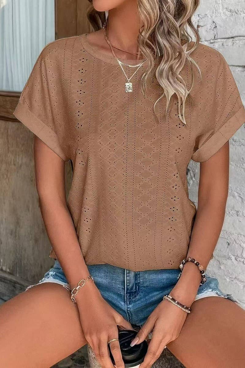 CWTTS1321_SUMMER NEW ROUND NECK LOOSE SHORT SLEEVE T-SHIRT