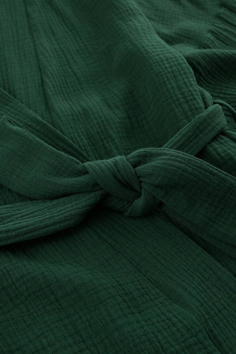 CWSPJ0081_LONG SLEEVE CARDIGAN WITH BELT PANTS PAJAMAS SET