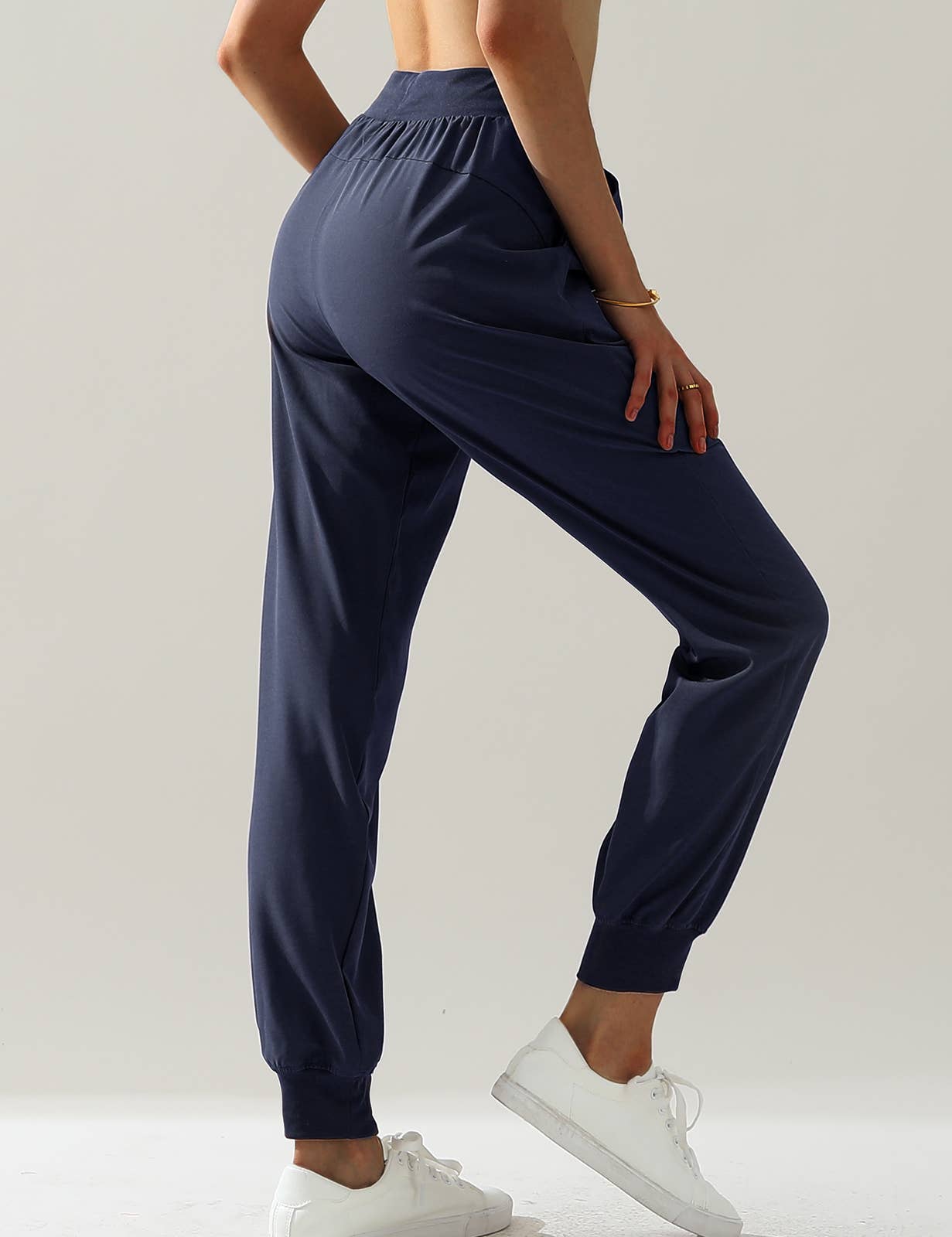 CWBLP423_Elastic Band Waist With Side Pocket Pants