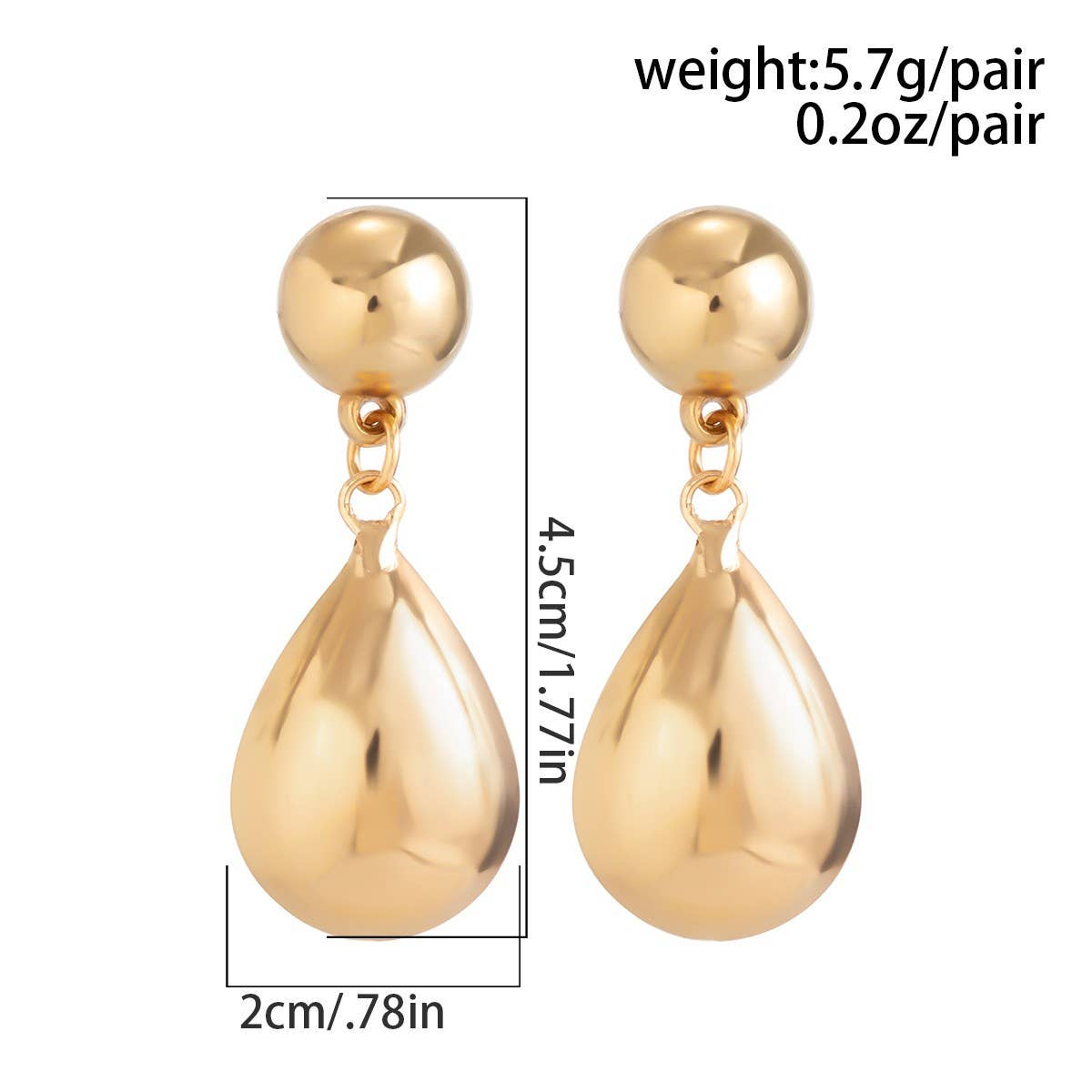 MINIMALIST GEOMETRIC WATER DROP EARRINGS