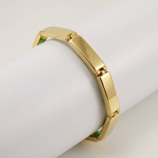 18K TITANIUM STEEL ALL-MATCHING BEAD BRACELET