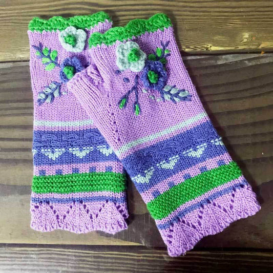 AUTUMN AND WINTER FLOWER EMBROIDERED GLOVES_CWMM1665