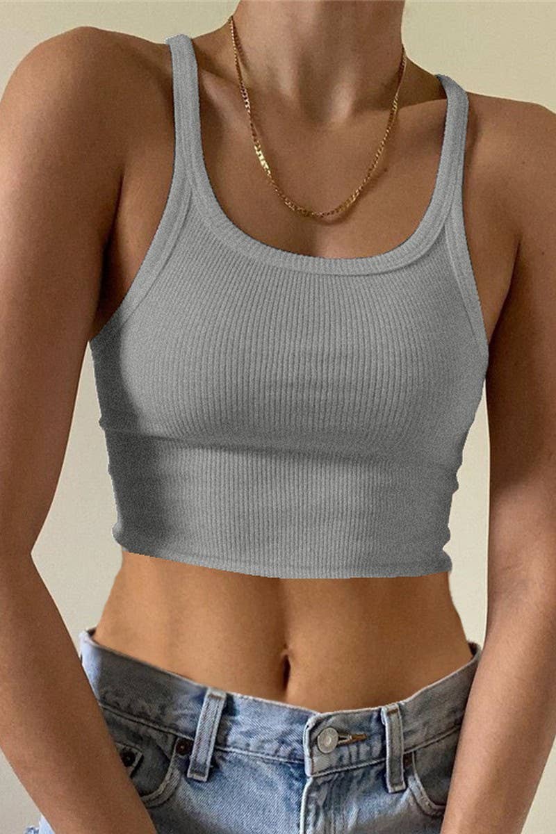 CWTTK0857_SUMMER COTTON RIBBED TANK TOP