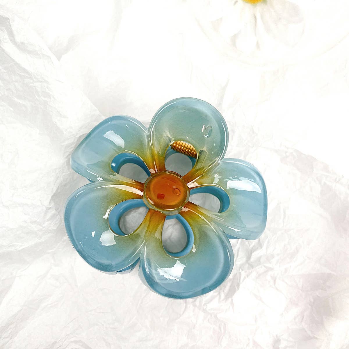 Colorful Plumeria Hair Claw - Sweet Floral Clip_CWAHA1010