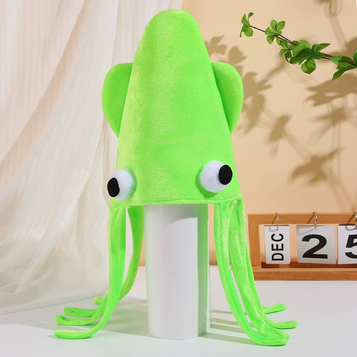 CWAH4045_SHOW PARTY SQUID CUTTLEFISH OCTOPUS FUNNY HAT