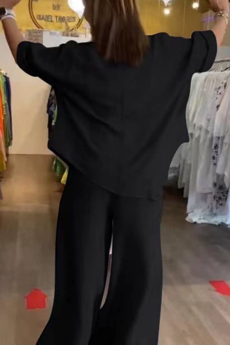 CWSTB1419_SOLID COLOR BAT SLEEVE COTTON AND LINEN SUIT