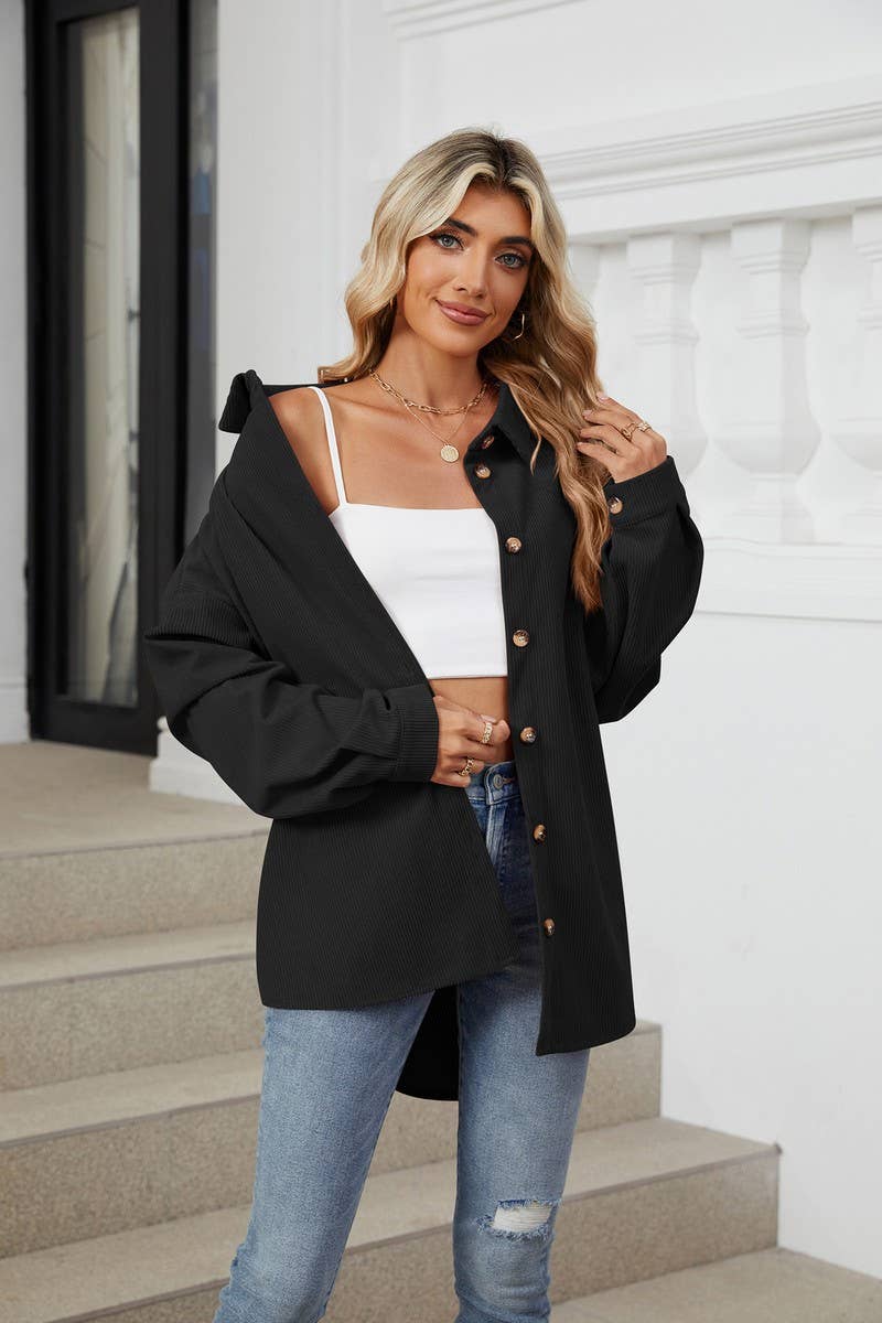 CWOCO0501_NEW COLLAR CASUAL LONG SLEEVED SHIRT JACKET