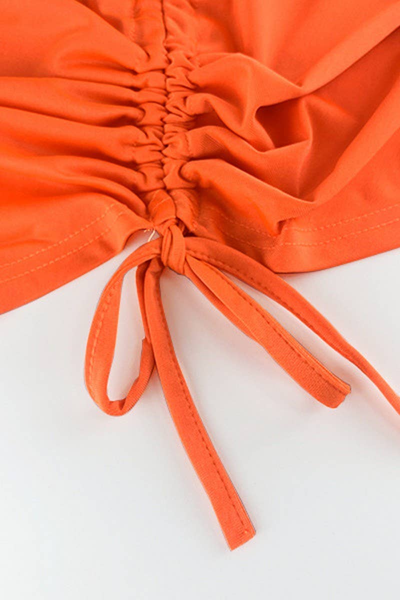 CWBMS0323_SOLID COLOR SLIM IRREGULAR DRAWSTRING SKIRT