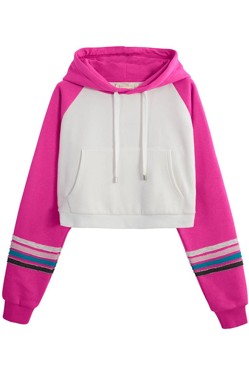 CWOHOL424_Basic Lightweight Pullover Cropped Hoodie