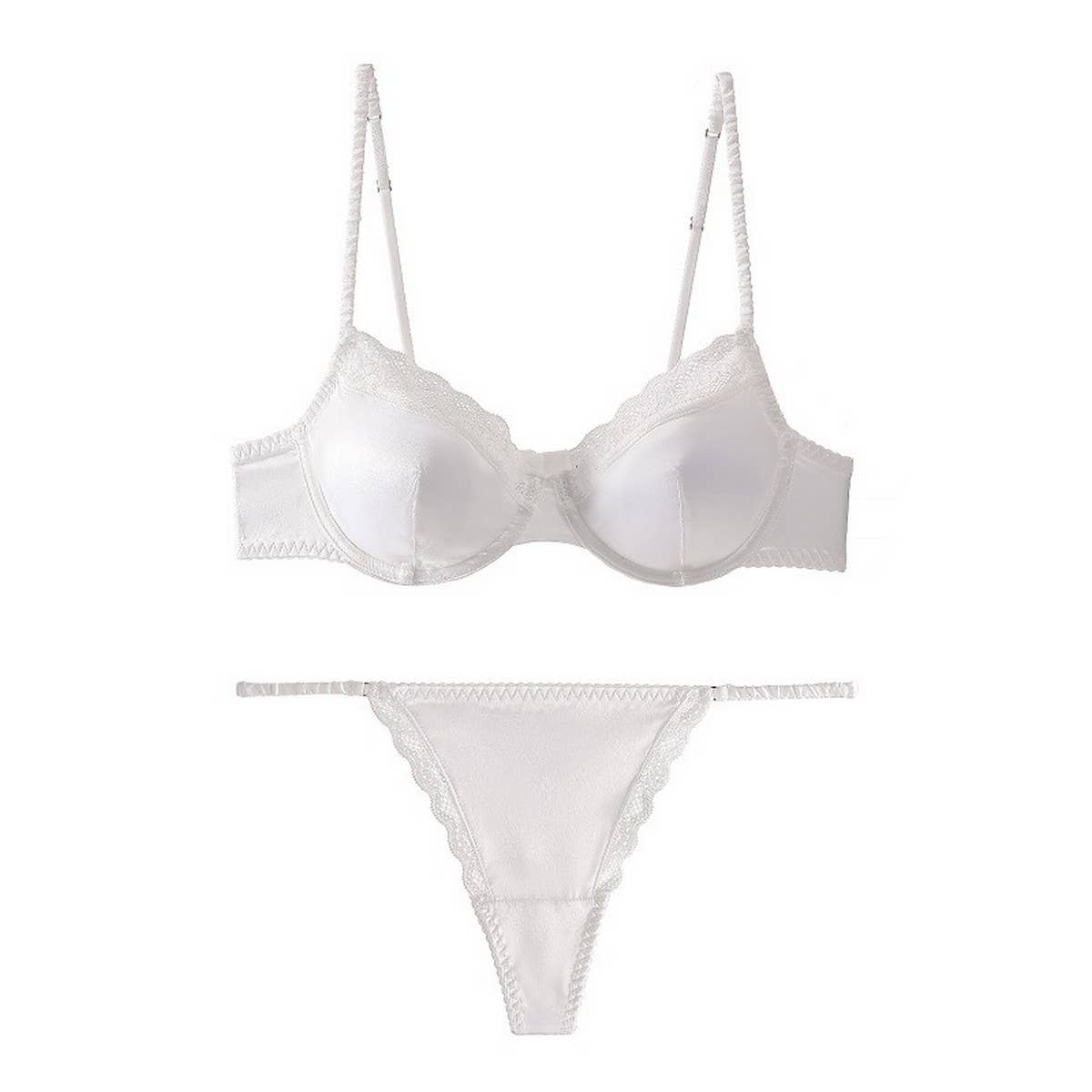 BOHEMIAN STYLE ELASTIC LACE EDGE BRA SET_CWMU0181