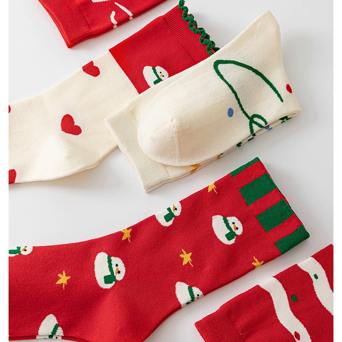 CWMS1889_CUTE CARTOON COUPLE CHRISTMAS SOCKS