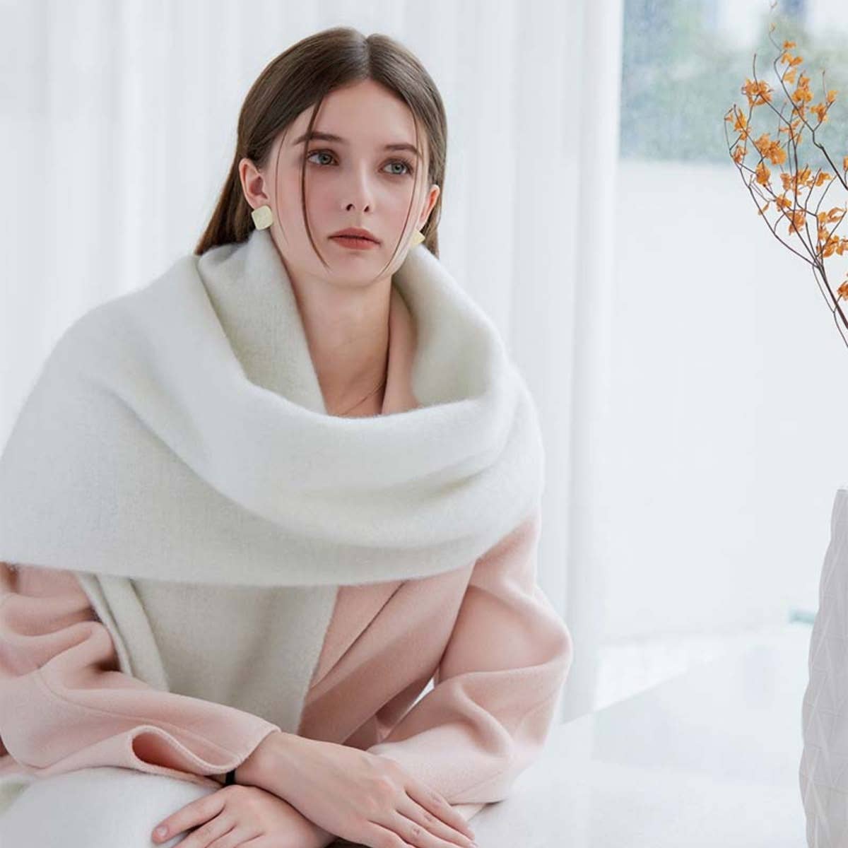 CWASC1577_WINTER SOLID COLOR FASHION WARM SCARF SHAWL