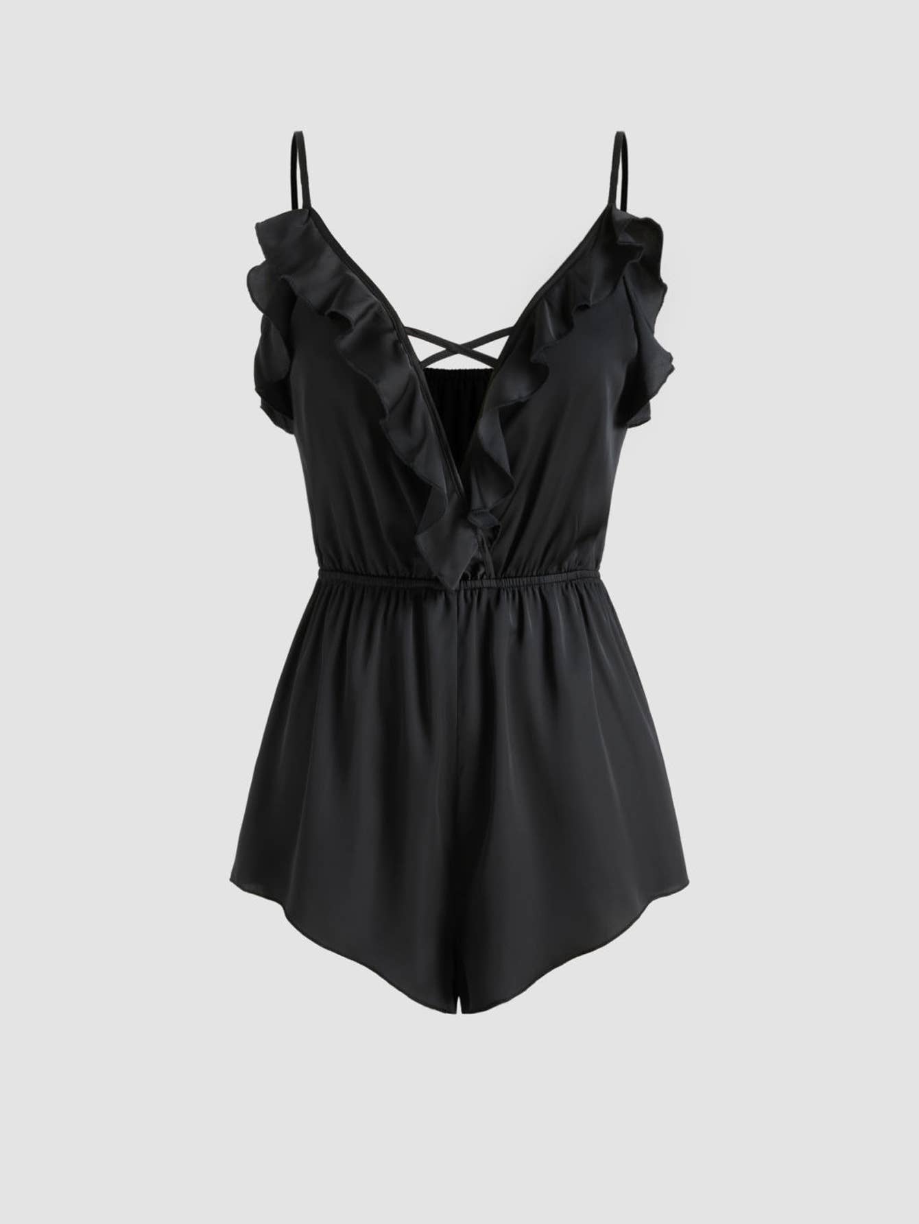 DEEP V-NECK COMFY ONESIE WITH WOODEN EARS