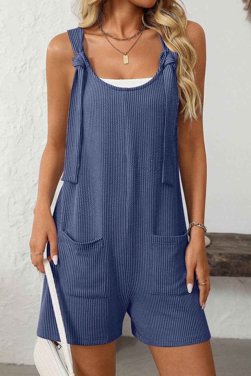 CWSJS1388_TWIST POCKET KNITTED CASUAL JUMPSUIT