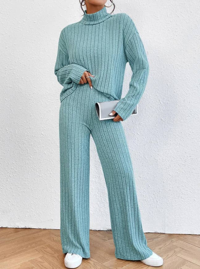 CASUAL HIGH-NECK KNITTED LONG-SLEEVED PANT SUIT_CWSTB1237