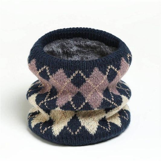 PLAID CONTRAST COLOR FASHION NECK COVER_CWASC1036