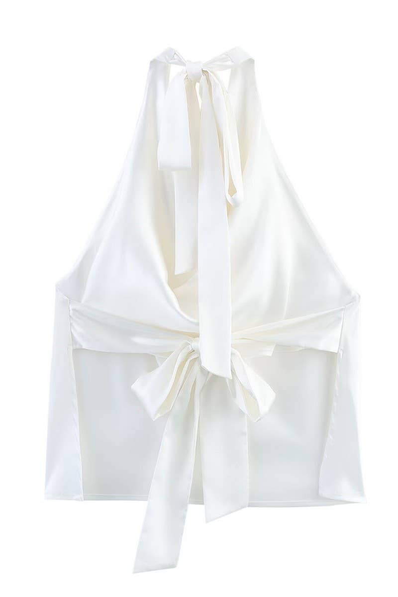 CWTTSL0358_TEMPERAMENTAL AND FASHIONABLE HALTER NECK TOP