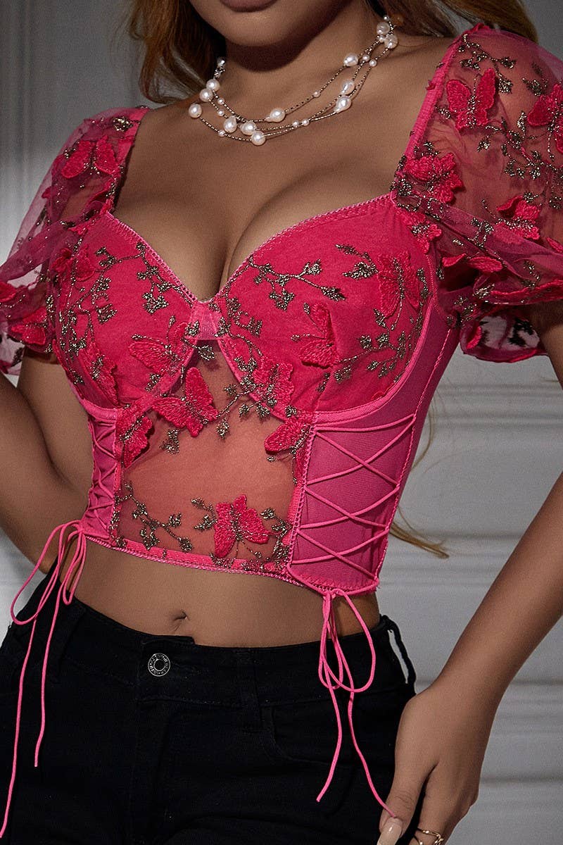 CWTBLS1632_BACKLESS SEE-THROUGH BUTTERFLY EMBROIDERED VESTC