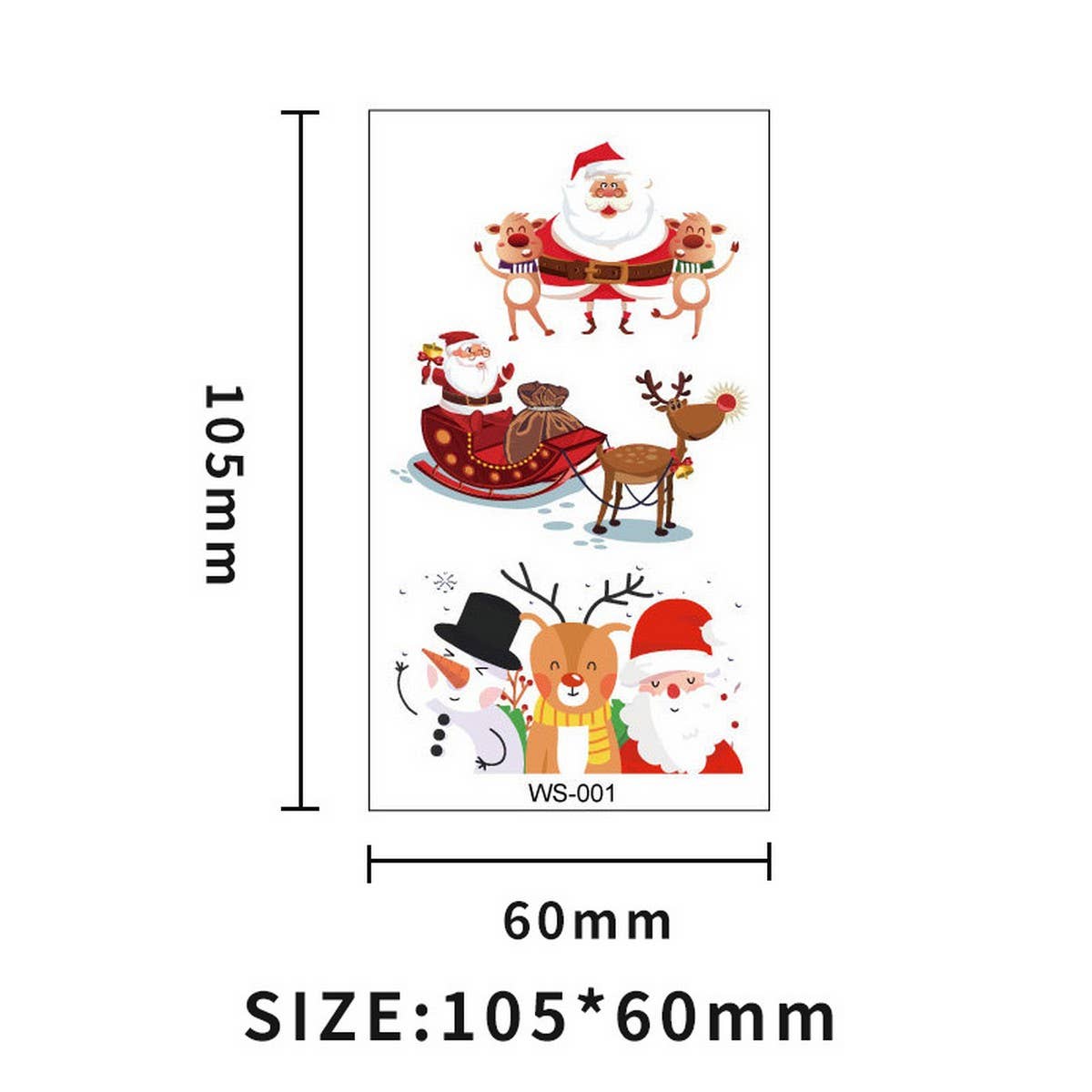 Kids Christmas Candle Tattoos for Holiday Party