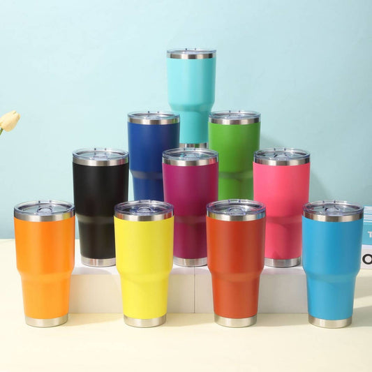30oz Insulated Car Cup 304 Steel with Straw_CWMM7907