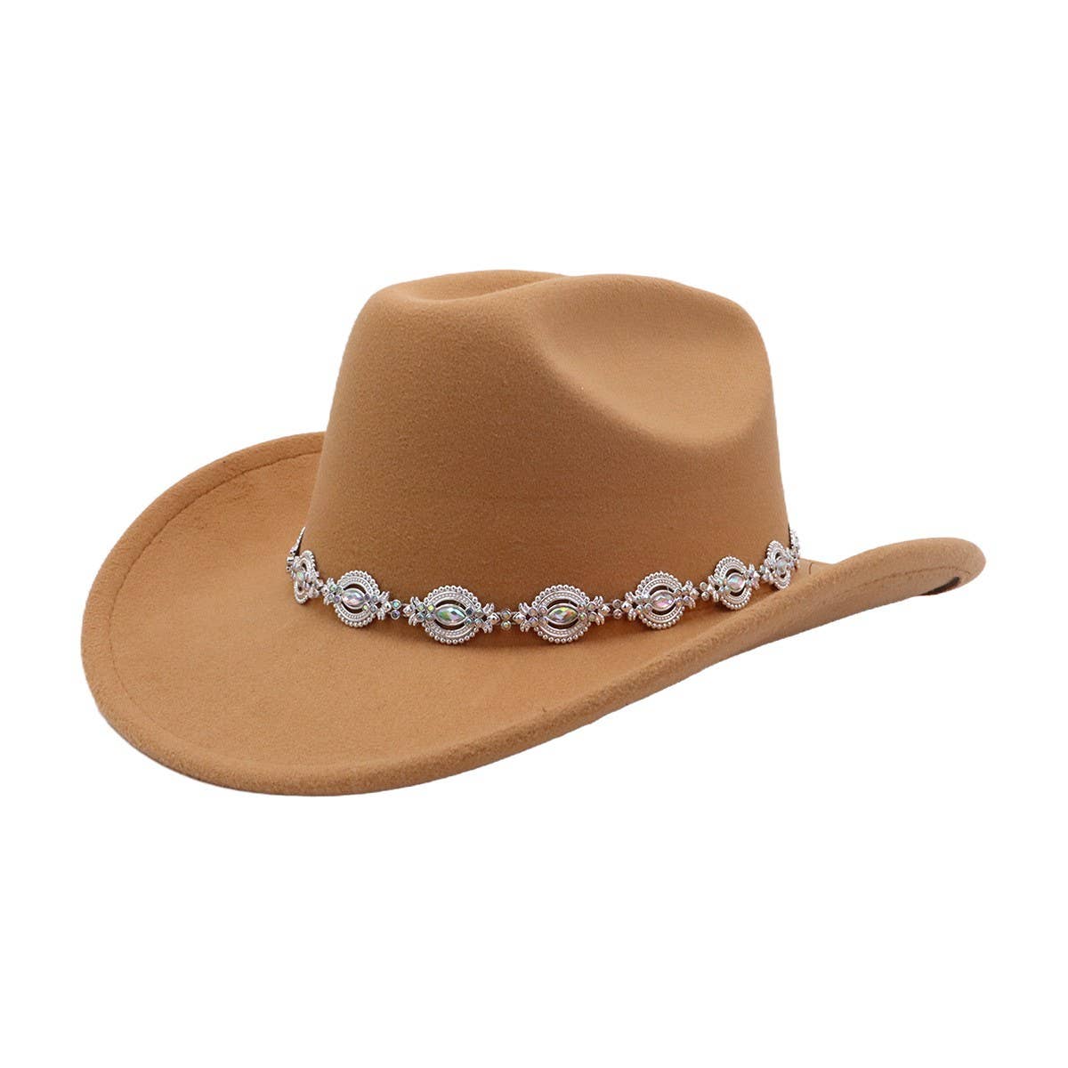 Men & Women Ethnic Wool Cowboy Fedora Jazz Hat_CWAH04459