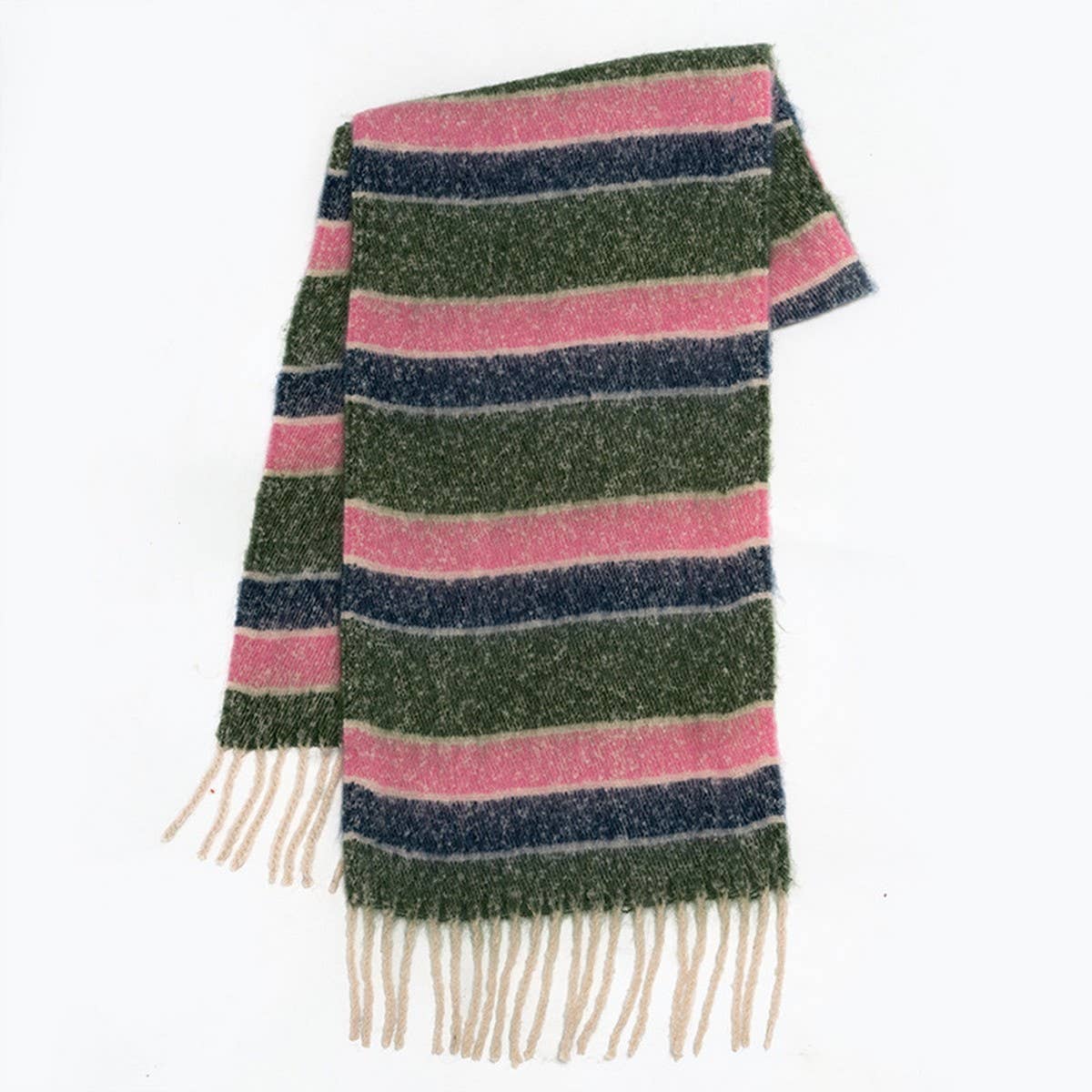 Rainbow Colorblock Scarf - Warm Cozy Winter Wrap_CWASC2351