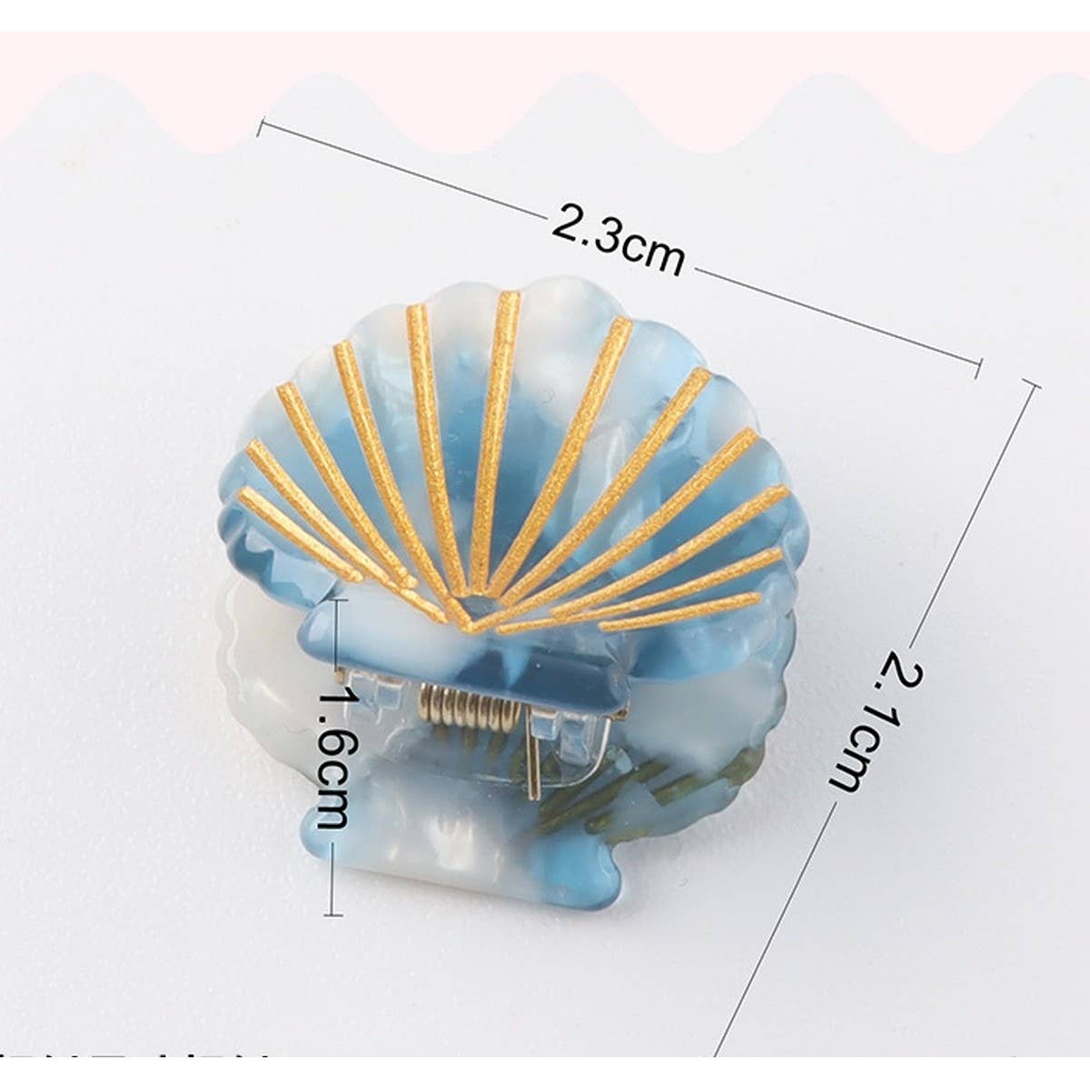 CWAHA1425_SHELL SMALL HAIR CLAW CLIP