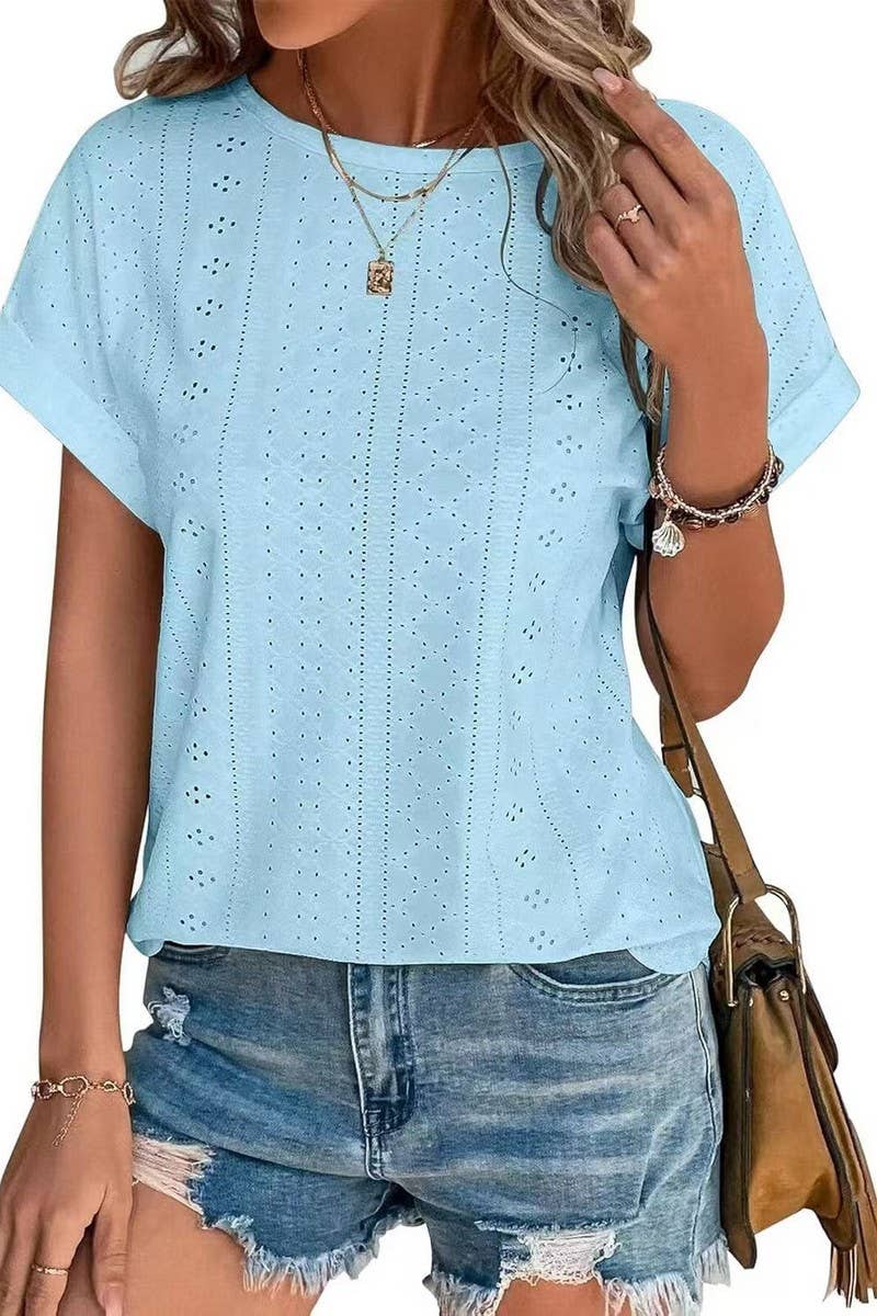 CWTTS1321_SUMMER NEW ROUND NECK LOOSE SHORT SLEEVE T-SHIRT