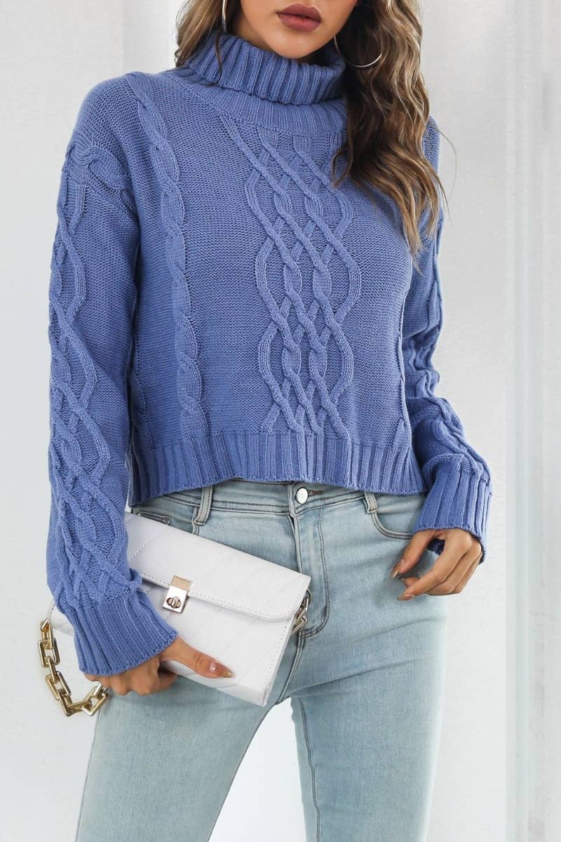 CWOSWL6422_WINTER TURTLENECK SWEATER WITH LONG SLEEVES