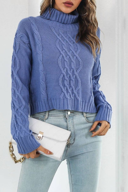 CWOSWL6422_WINTER TURTLENECK SWEATER WITH LONG SLEEVES