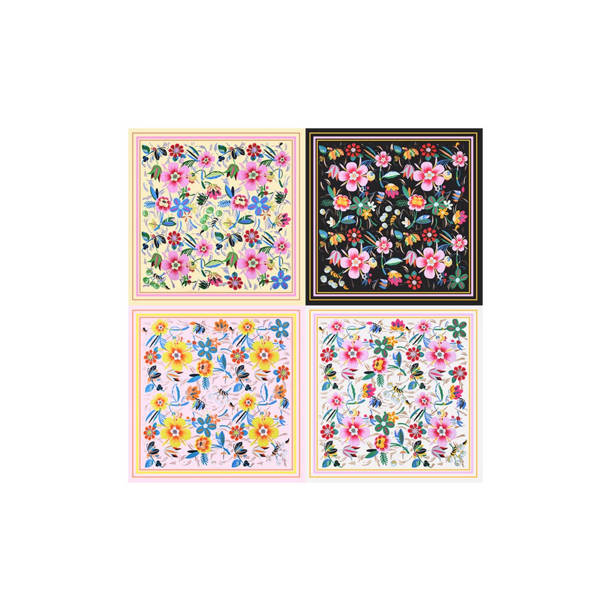 Floral Print  Scarf ? Vintage Neck & Head Wrap