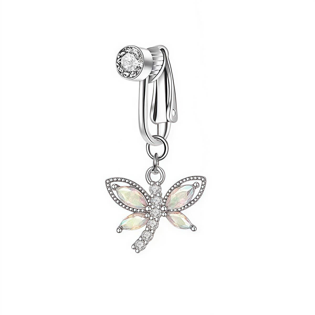 Fake Navel Clip ??No Piercing Belly Button Ring_CWMM9190