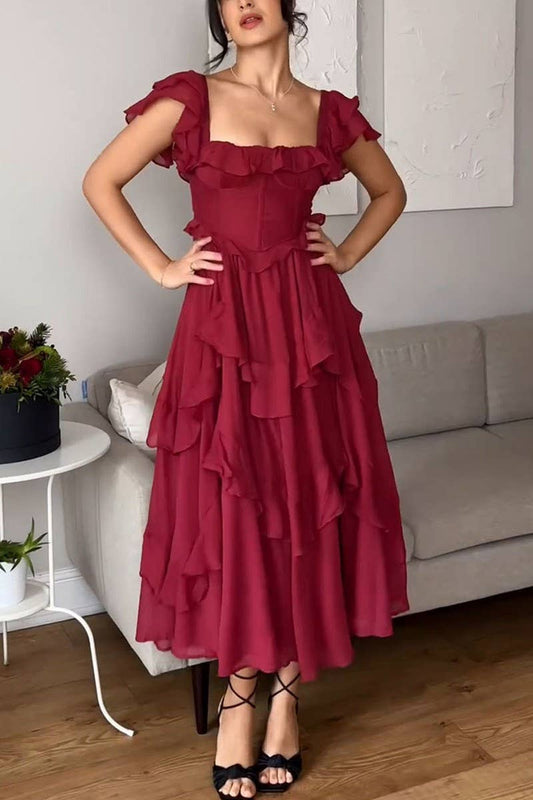CWDMD5621_LACE BACKLESS RUFFLE TIERED RUCHED MAXI DRESS