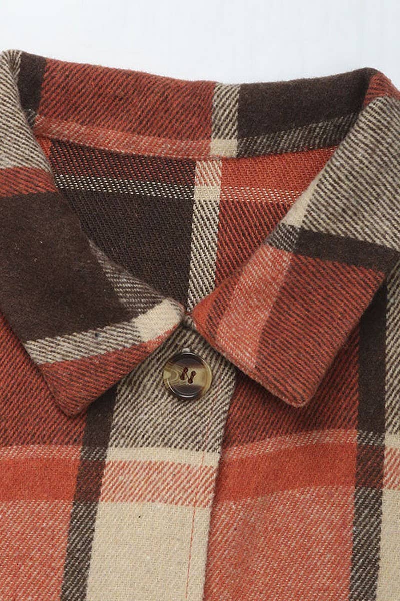 CWOV0411_SLEEVELESS LAPEL MID-LENGTH PLAID VEST