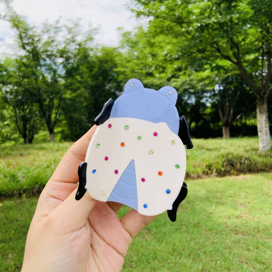 CUTE LADYBUG INSECT SHAPE ACETATE HAIR CLAW CLIP