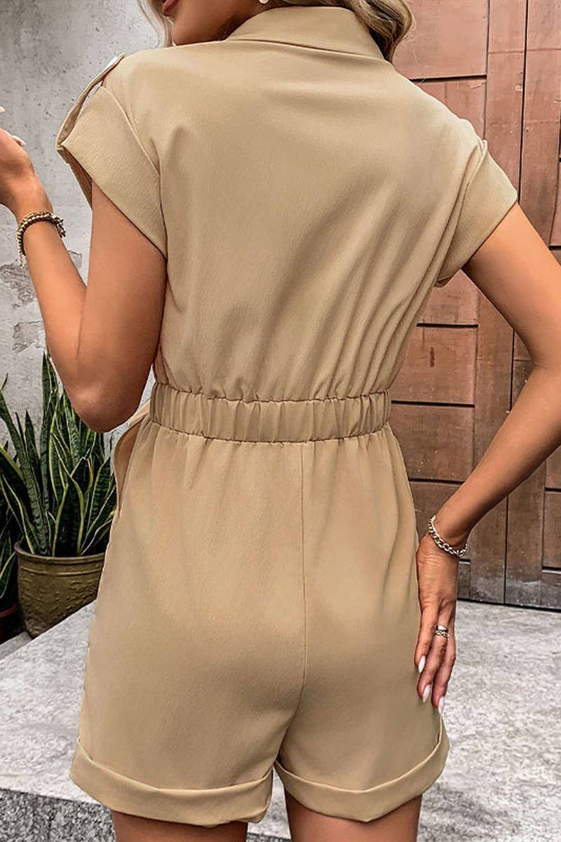 CWSJS0805_TIE-UP HIGH WAIST LAPEL JUMPSUIT