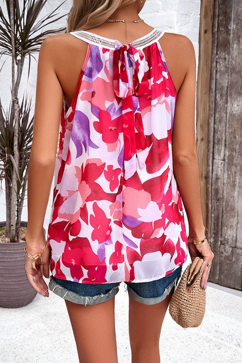 CWTBLL3614_CASUAL SLEEVELESS CREWNECK PRINTED TOP