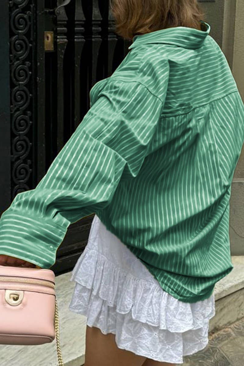 CWTSTL01005_CASUAL VACATION STRIPED BUTTON LONG SLEEVE SHIRT