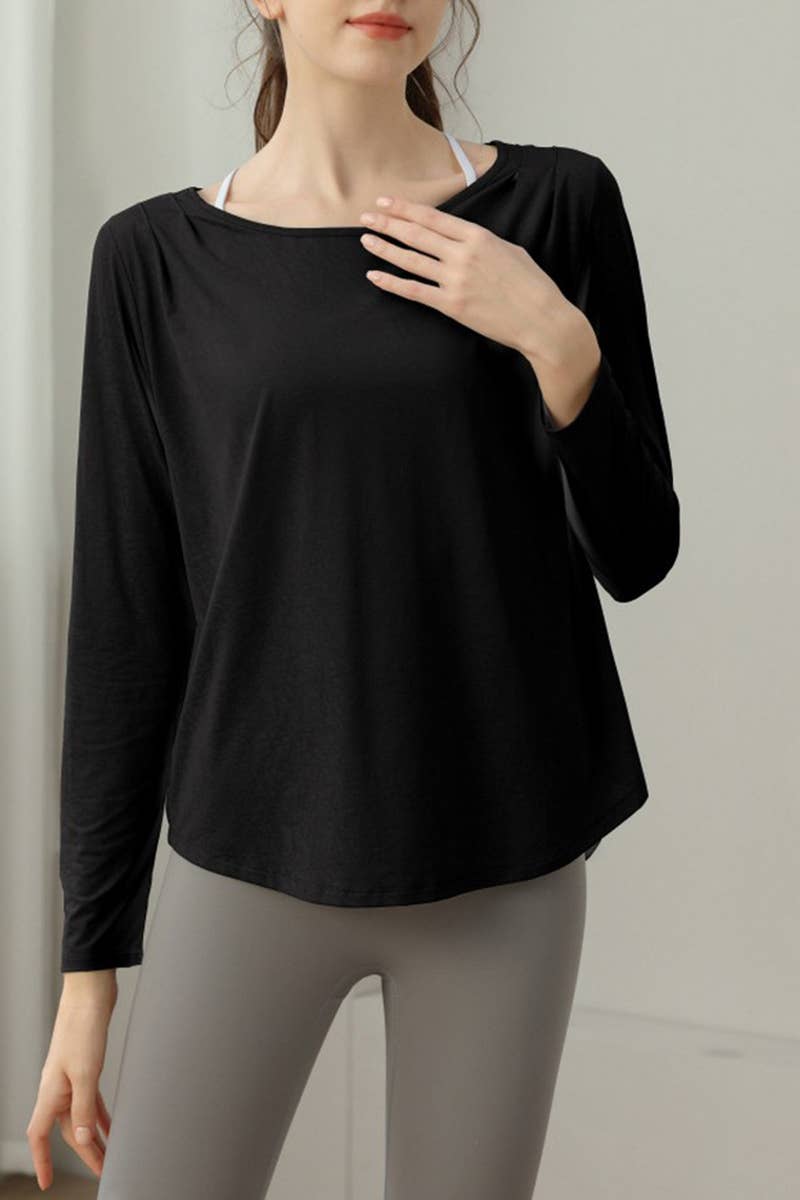 CWTBLL3757_LOOSE FITNESS HIGH-END BEAUTIFUL BACK YOGA CLOTHE