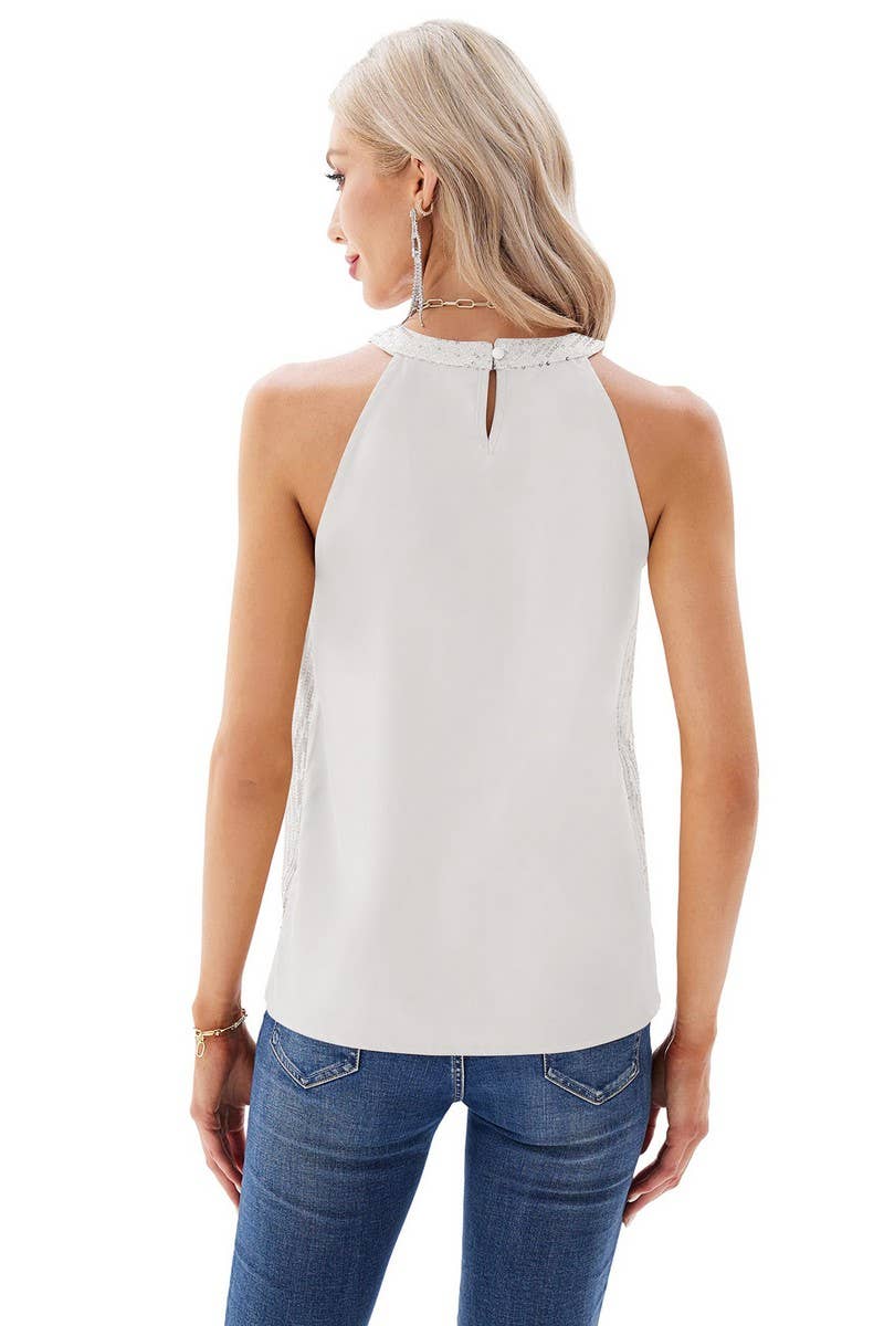 CWTTK0724_SOLID SEQUINED CAMISOLE PARTY TANK TOP