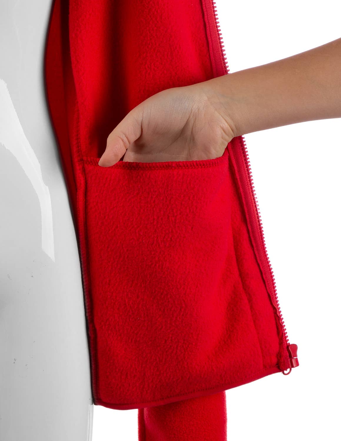 CWOJA693_Long Sleeve Full-Zip Thermal Basic Fleece Jacket