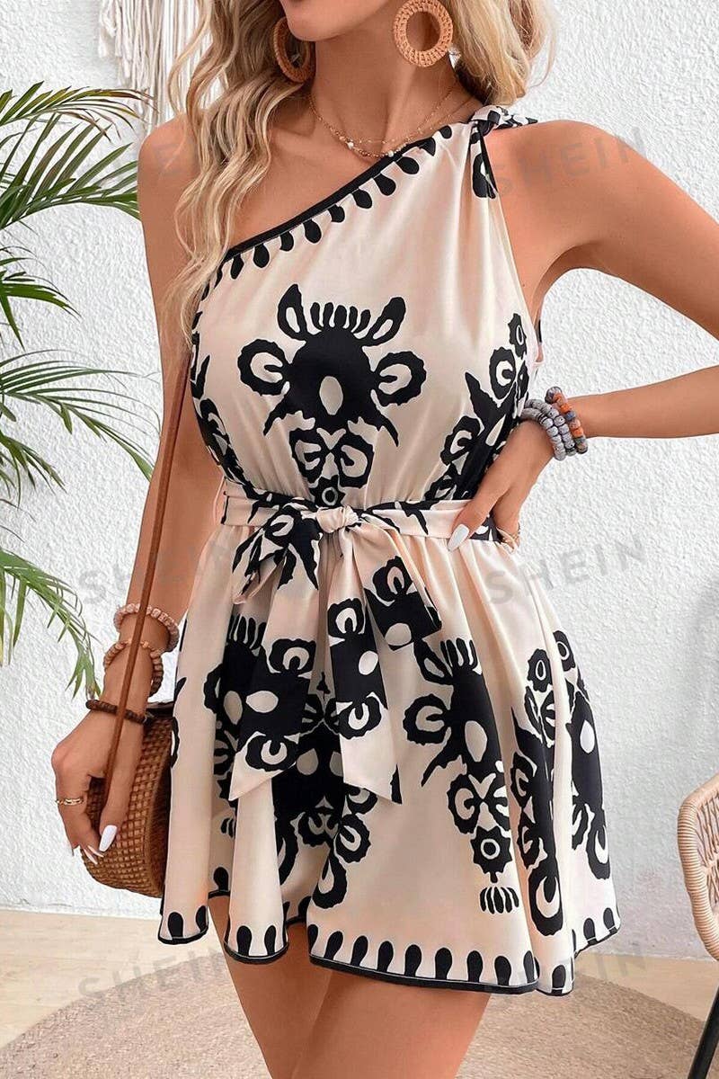 CWSJS1669_OFF-SHOULDER CASUAL HOLIDAY JUMPSUIT